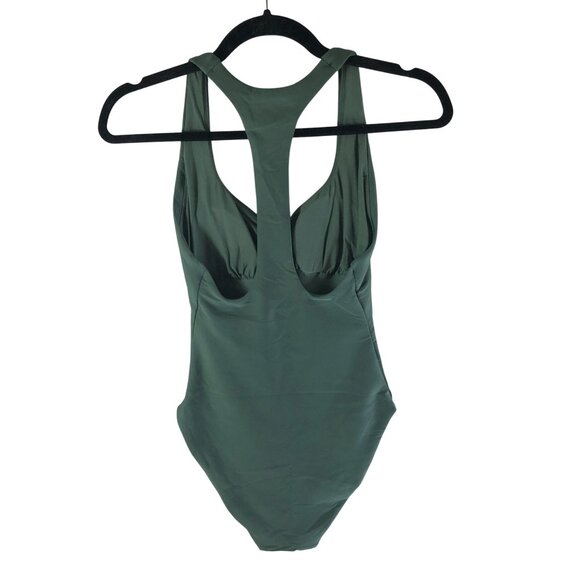 J Crew Gail One-Piece In Classic Sculpt Swimsuit Racerback Simply Sage Green 4 - Picture 4 of 7